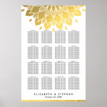 Moderne schicke Gold Floral Hochzeitskarte
