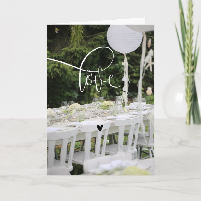 Moderne schicke Hochzeit "Ever After" Faltkarte Karte (Vorderseite)