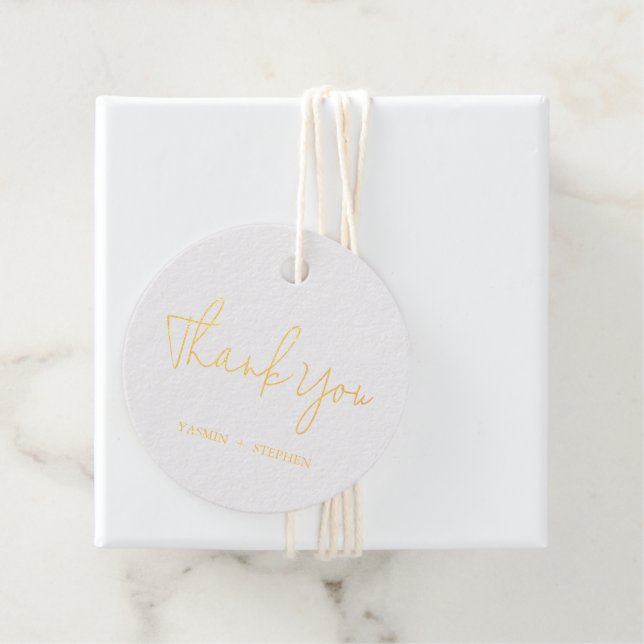Moderne Schicke Hochzeit Geschenkanhänger (Mit Box)
