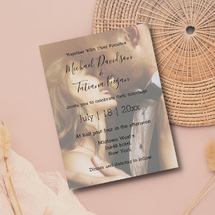 Moderne schicke Hochzeitstags-Foto Einladung
