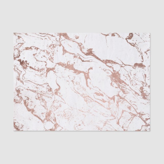 Moderne schicke Imitat Rose weißer Marmor Seidenpapier (Vorderseite)