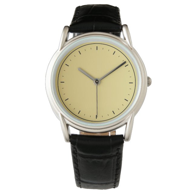 Moderne schicke Klassik Black Men's Leather Watch Armbanduhr (Vorderseite)