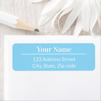 Moderne Schicke Leichte Pastellblaue Namens-Mail-A