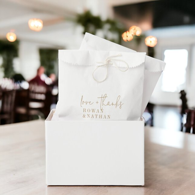 Moderne schicke Liebe und Dank Hochzeit Geschenktütchen (Von Creator hochgeladen)