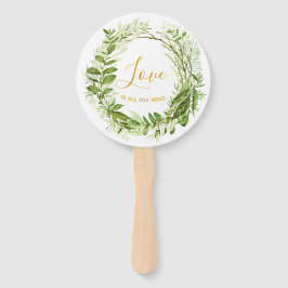 Moderne schicke Liebe Wreath Personalisierte Hochz Fächer