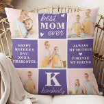 Moderne schicke MAMA Personalisierte FotoCollage L Kissen<br><div class="desc">Das ideale Geschenk für die beste MAMA aller Zeiten - ein personalisiertes Foto Collage Kissen! Dieses stilvolle und moderne Kissen bietet Platz für 5 besondere Bilder und schafft so ein einzigartiges und sentimentales Geschenk, das jede Mutter lieben würde. Mit den Räumen, um einen personalisierten Monogramm-Initial und Namen hinzuzufügen, und deinen...</div>