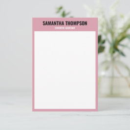 Moderne, schicke, rosa, weiße und schwarze Note Ca Dankeskarte