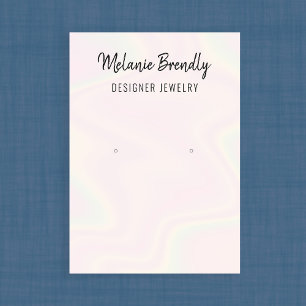 Moderne, schicke Schmuckstücke mit Ohrring Visitenkarte