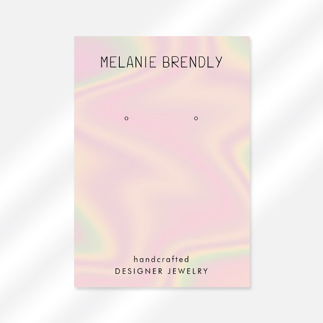 Moderne, schicke Schmuckstücke mit Ohrring Visitenkarte (Stylishly Personalize with Your Custom Name/Optional Text. Add Contact Information on Reverse Side.)