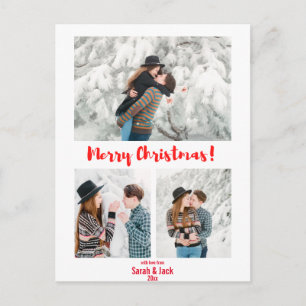 Moderne schicke Schrift fröhliches Weihnachtsfest Postkarte