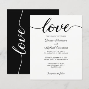 Moderne, schicke Schwarz-Weiß-Hochzeit