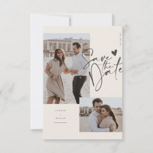 Moderne Schicke Statement Save-The-Date-Fotokarte Save The Date