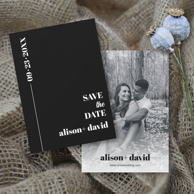 Moderne, schicke Typografie minimalistische Hochze Save The Date (Von Creator hochgeladen)