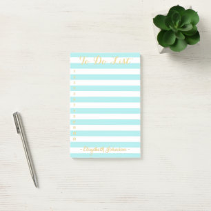 Moderne schicke und elegante Trendy Aqua Striping  Post-it Klebezettel