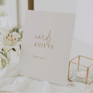 Moderne, schicke Vintage Gold Cards und Geschenke  Sockelschild