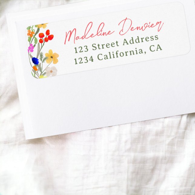 Moderne schicke, wilde Blume Abschluss (Modern chic boho wild flowers graduation label)