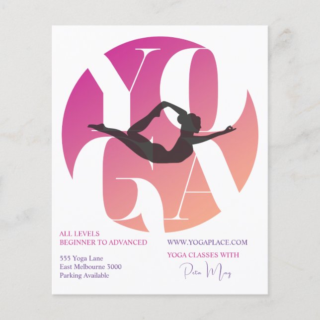 Moderne schicke Yoga-Lehrerstudiengänge Flyer (Vorne)