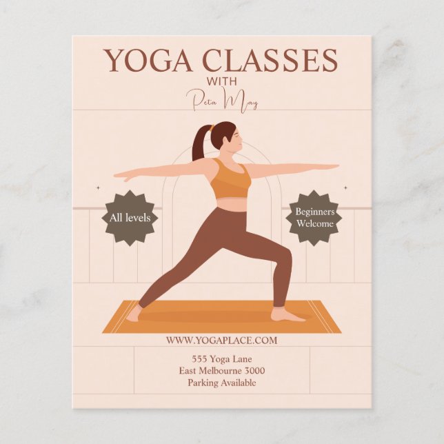 Moderne schicke Yoga-Lehrerstudiengänge Flyer (Vorne)