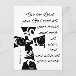 MODERNE SCHIENKREUZ + BIBLE VERSE | POSTKARTE