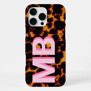 Moderne Schildpatt-Monogramm iPhone 16 Pro Max Hülle