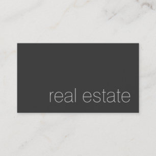 Moderne Schlicht Grau Real Anwesen Agent Business Visitenkarte