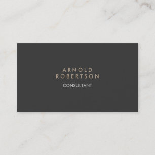 Moderne, Schlicht-graue Beige Trendy Business Card Visitenkarte