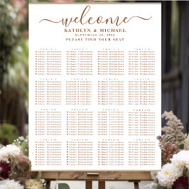 Moderne, schlichte Beige Einfache Hochzeit mit 16  Poster