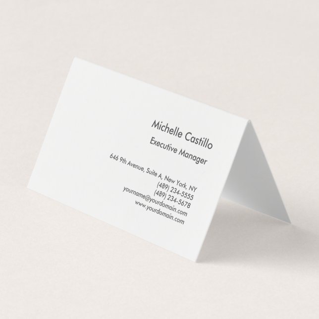 Moderne Schlichte Berufliche Minimalistische Faltu Visitenkarten (Vorderseite)
