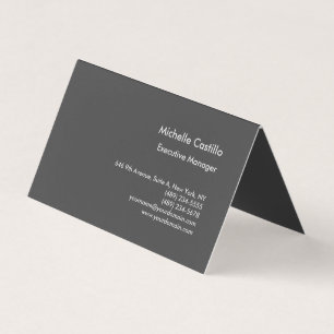 Moderne Schlichte Berufliche Minimalistische Graub Visitenkarten