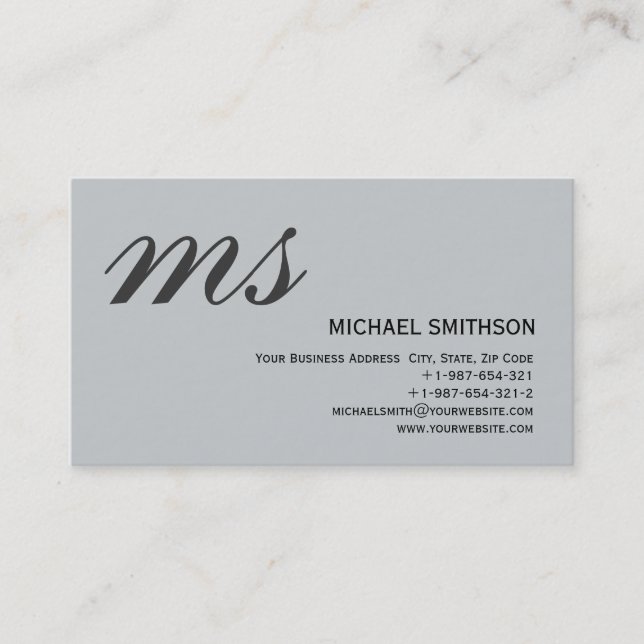 Moderne, Schlichte Design Business Card Visitenkarte (Vorderseite)