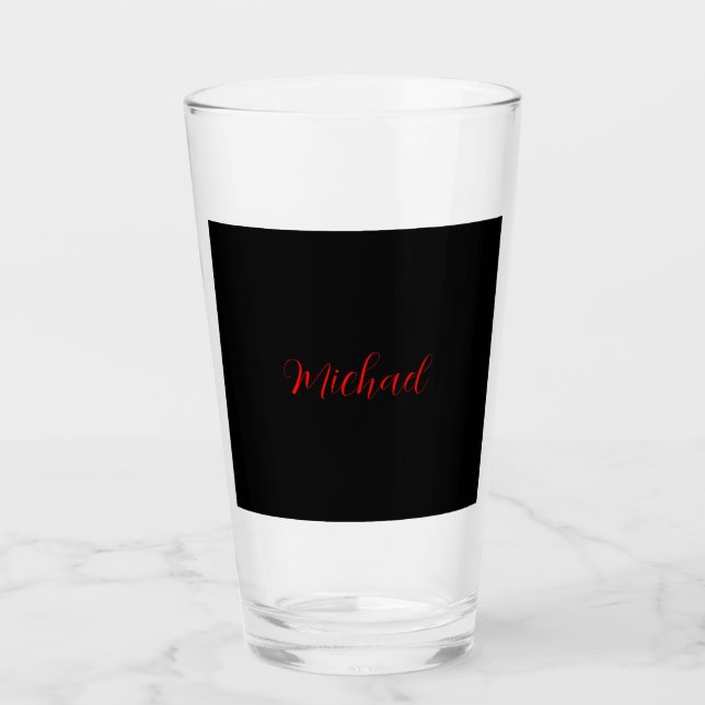 Moderne schlichte, einfache minimalistische Beiheb Glas (Vorderseite)