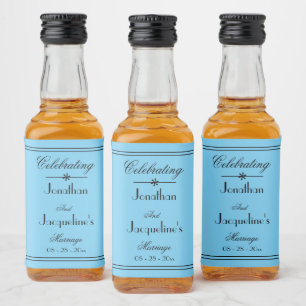 Moderne schlichte Gastgeschenke Hochzeiten niedlic Alkoholflaschenetikett