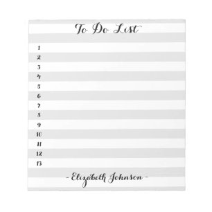 Moderne, schlichte, grau gestreifte Zuhause zum Au Notizblock