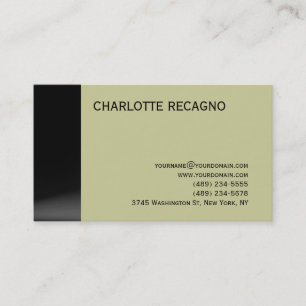 Moderne, schlichte Gray Beige Minimal Business Car Visitenkarte