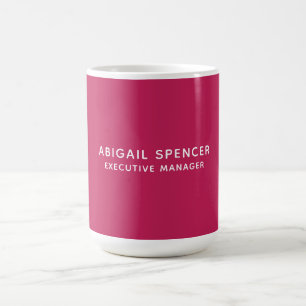 Moderne Schlichte klassische Berufliche Rose Rot Kaffeetasse