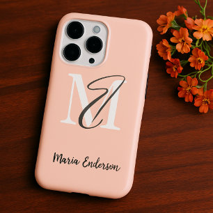 Moderne, schlichte, minimalistische Pastellinitis Case-Mate iPhone Hülle