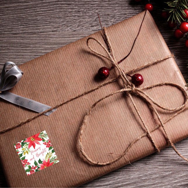 Moderne, schlichte und helle Schrift Quadratischer Aufkleber (Von Creator hochgeladen)