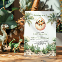 Moderne Schlupf bald Dinosaurier-Baby-Party-Design