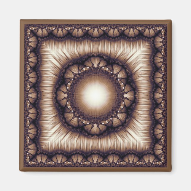 Moderne schmale Blumendekoration Magnet (Vorne)