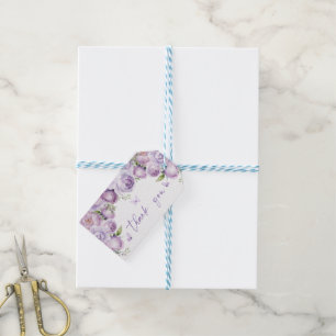 Moderne Schmetterlinge Lila Brautparty Dankeschön Geschenkanhänger