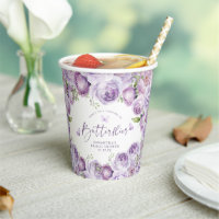 Moderne Schmetterlinge Lila florales Brautparty Pa