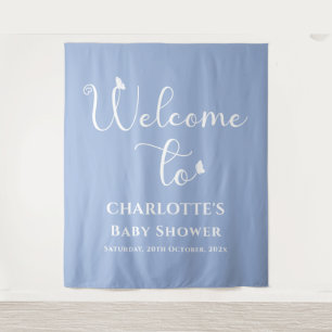 Moderne Schmetterlings-Kalligrafie-Baby-Shower-Kul Wandteppich