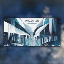 Moderne schneebedeckte Winterlandschaft