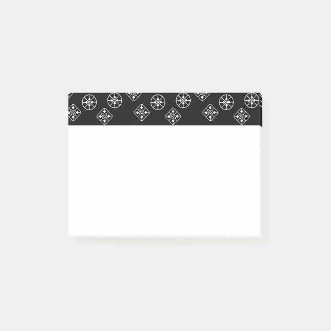 Moderne Schneeflocken aus dem Mittelalter Post-it Klebezettel (Vorderseite)