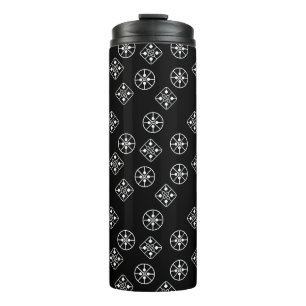 Moderne Schneeflocken aus dem Mittelalter Thermosbecher