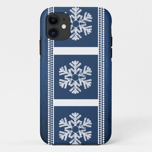 Moderne Schneeflocken BT iPhone 5 Fall, Blue Case-Mate iPhone Hülle (Rückseite)