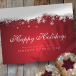 Moderne Schneeflocken | Feierliche Grüße Postkarte<br><div class="desc">Ihr Firmenlogo kann hier hinzugefügt werden: http://www.zazzle.com/selectpartysupplies</div>
