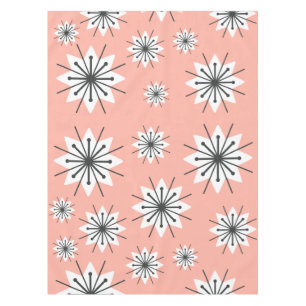 Moderne Schneeflocken Peach des Mittelalters Tischdecke