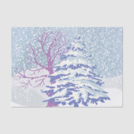 Moderne Schneehochbaum-ÄNDERFARBE Seidenpapier