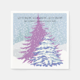 Moderne Schneehochbaum-ÄNDERFARBE Serviette